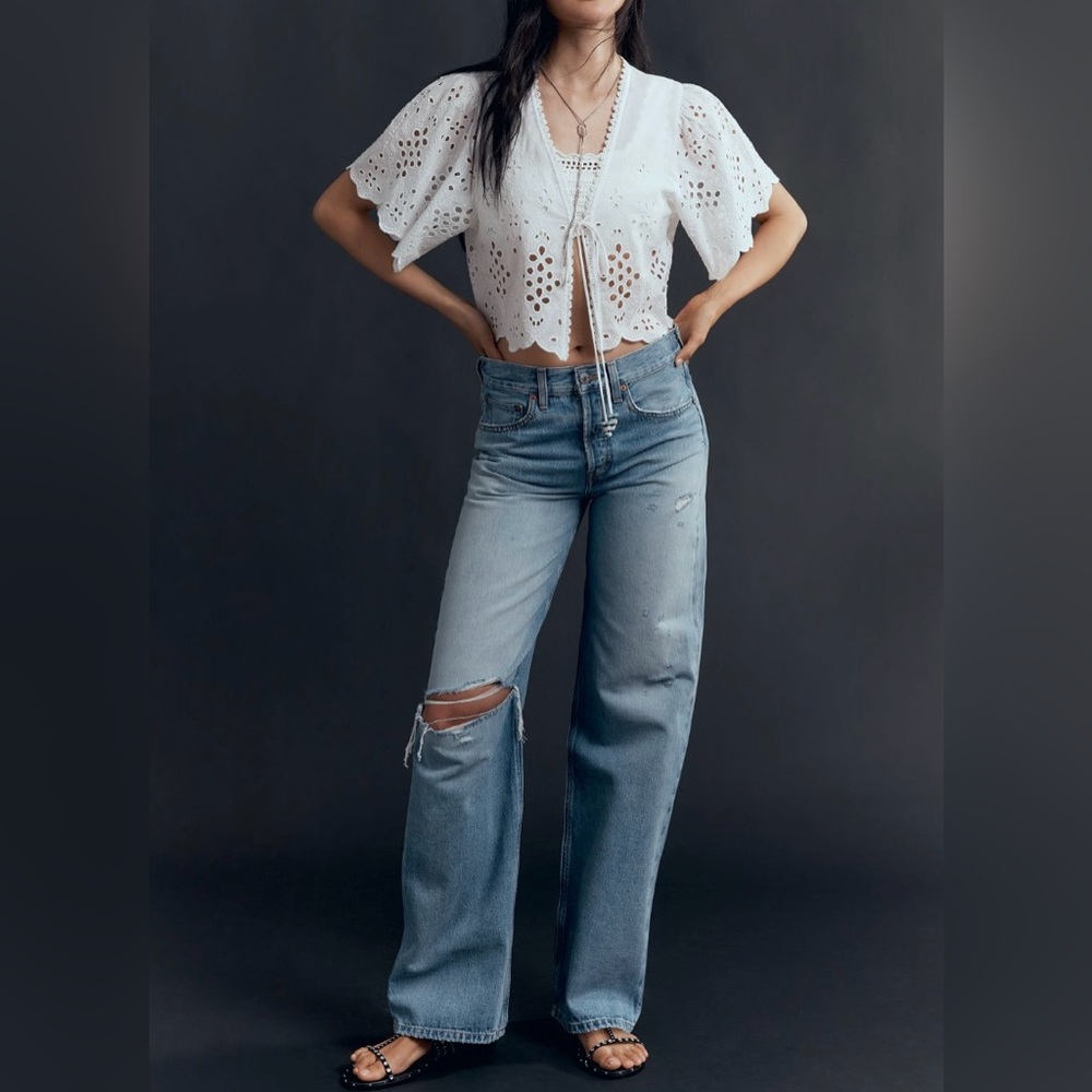 Ética Stanton Mid-Rise Relaxed Wide-Leg Jeans
